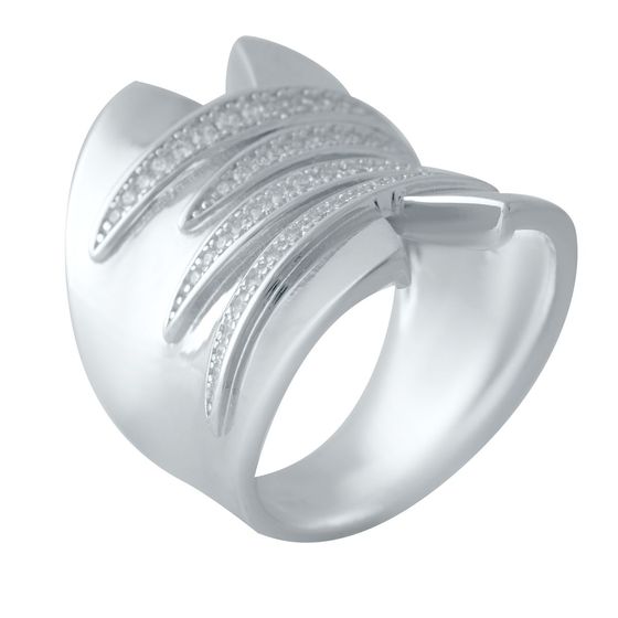 Silver Ring with Fianites