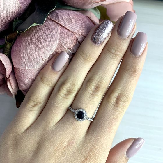 Срібна каблучка із сапфіром 1.084ct