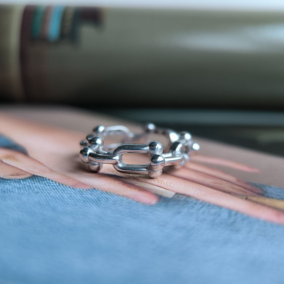 Silver ring without stones