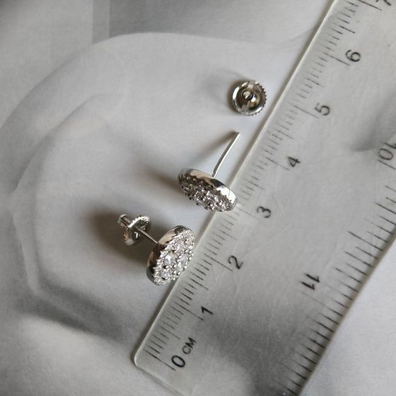 Silver Earrings with Fianites