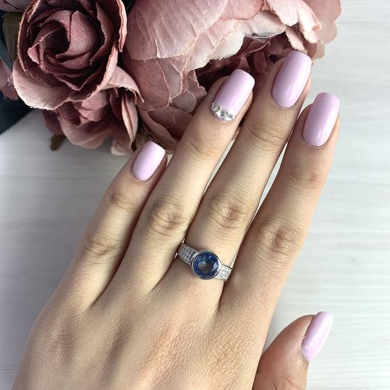 Silver ring with mystic topaz 3.723ct