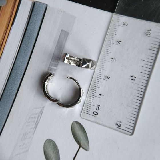 Silver earrings without stones