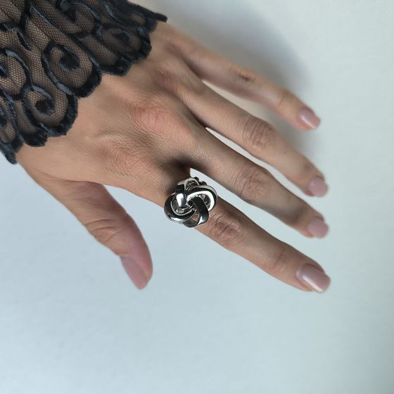 Silver ring without stones