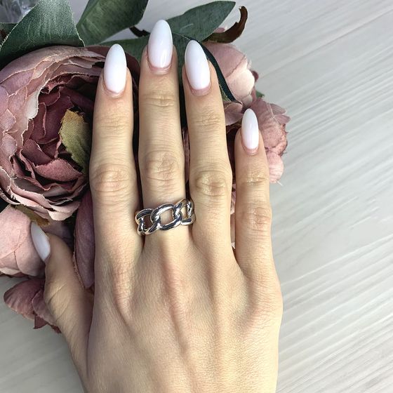 Silver ring without stones