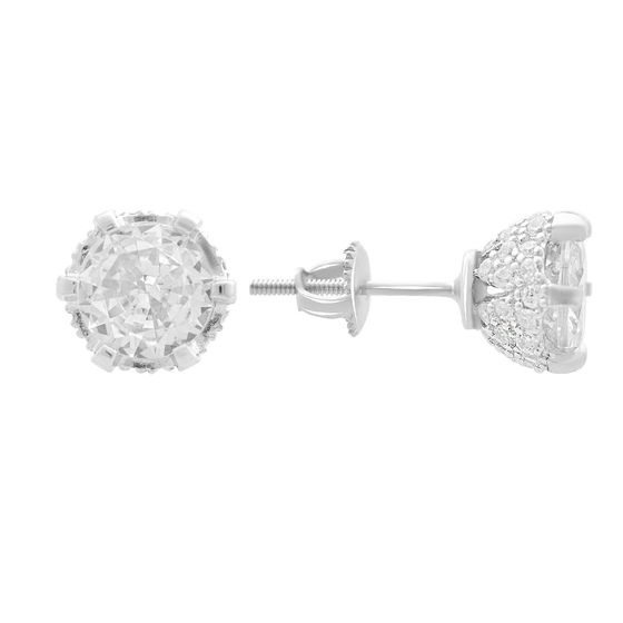 Silver Earrings with Fianites