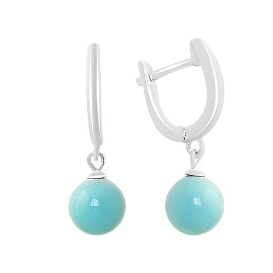 Silver earrings with turquoise