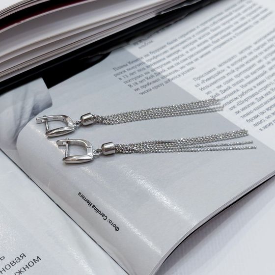 Silver earrings without stones