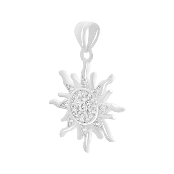 Silver pendant with phianites