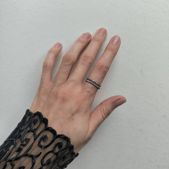 Срібна каблучка з фіанітами 0.29ct