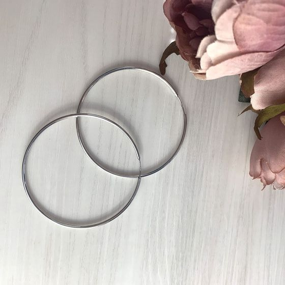 Silver earrings without stones