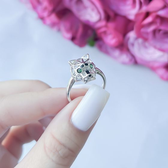 Silver Ring with Fianites
