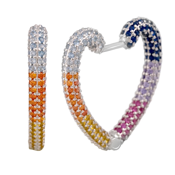 Silver Earrings with Fianites