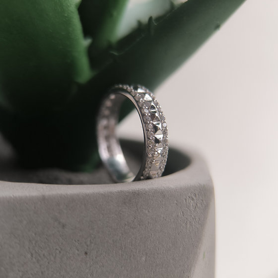 Silver Ring with Fianites