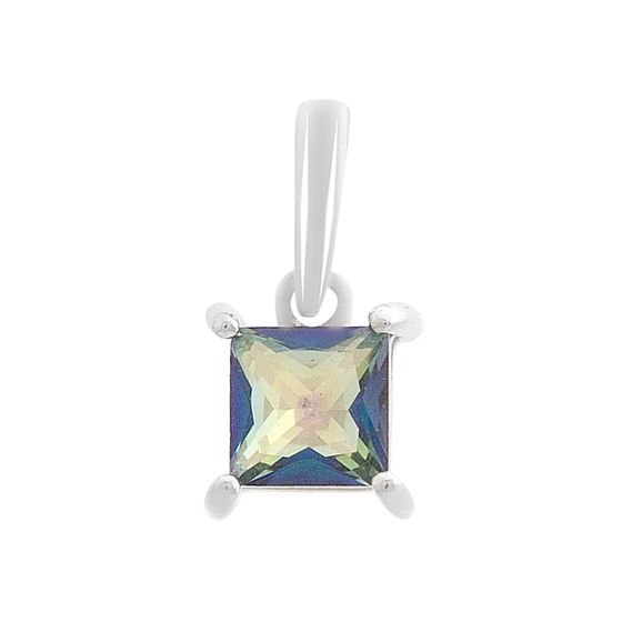 Silver pendant with a mystic topaz weighing 0.473 ct