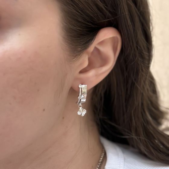 Silver Earrings with Fianites