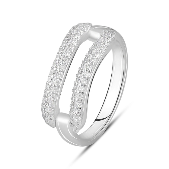 Silver Ring with Fianites