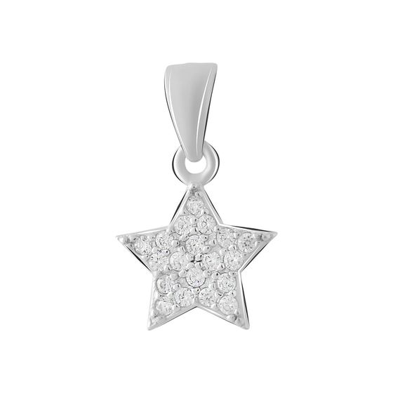 Silver pendant with phianites