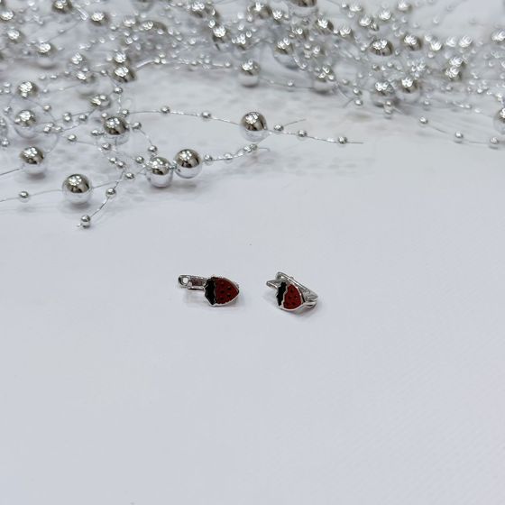 Silver earrings with yemallu