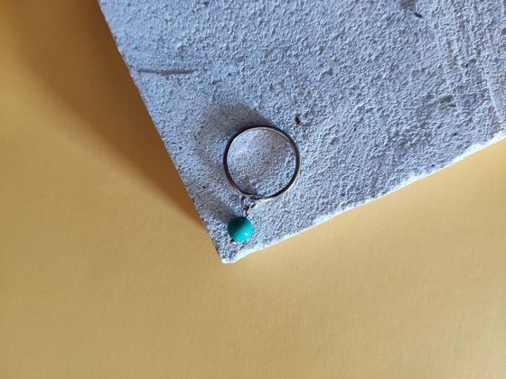 Silver ring with turquoise