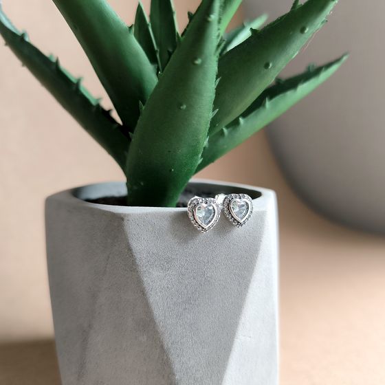Silver Earrings with Fianites