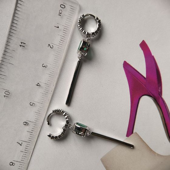 Silver earrings with agate 1.55ct
