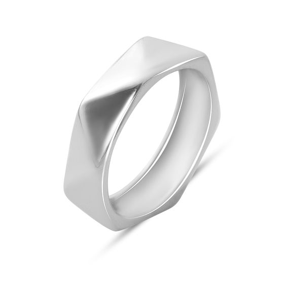 Silver ring without stones