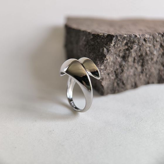 Silver ring without stones