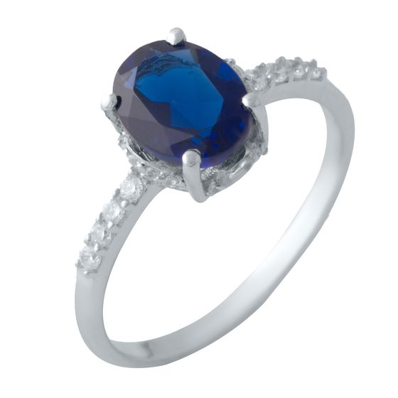 Срібна каблучка із сапфіром nano 1.808ct