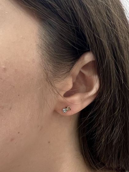 Silver earrings with yemallu