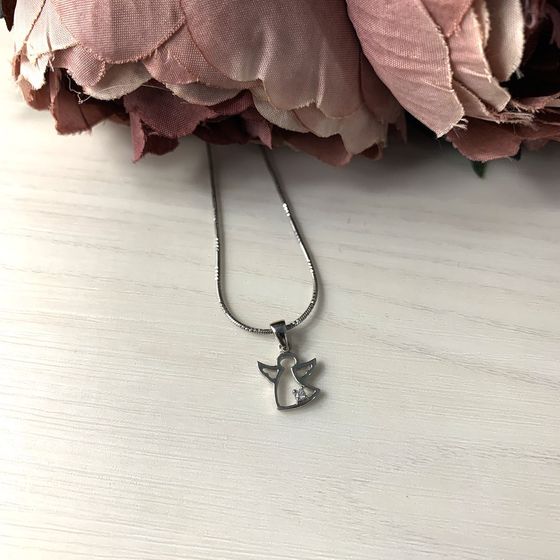 Sterling silver pendant with 0.062ct fianites