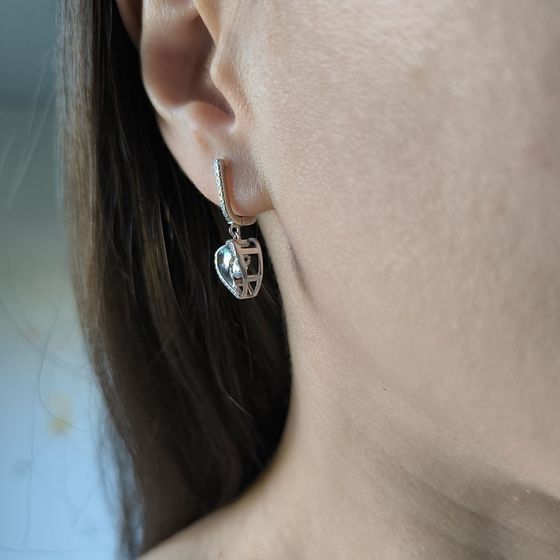 Silver Earrings with Fianites