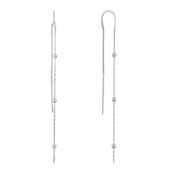 Silver earrings without stones