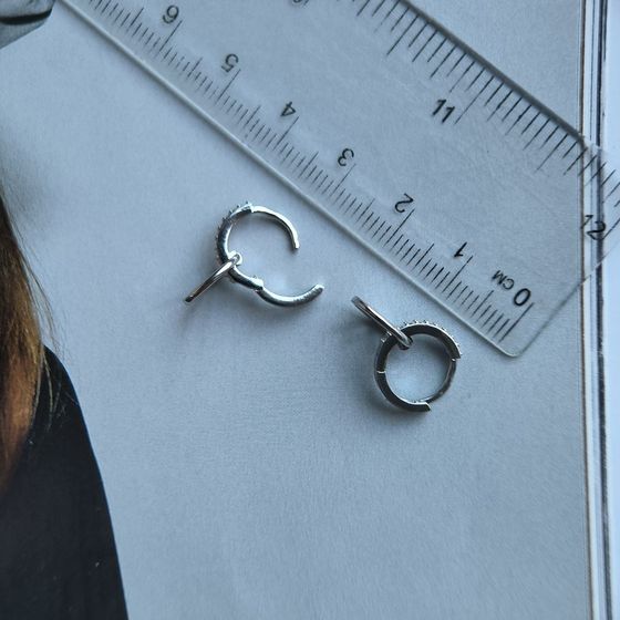 Silver Earrings with Fianites