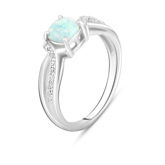 Silver ring with opal 0.373ct