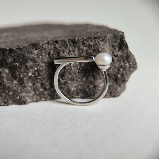 Silver Ring with Pearls