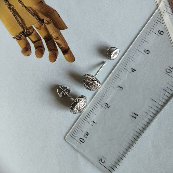 Silver Earrings with Fianites