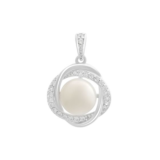 Silver Pendant with Pearls