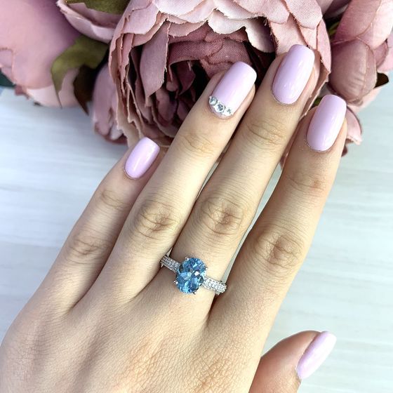 Серебряное кольцо с топазом 3.237ct