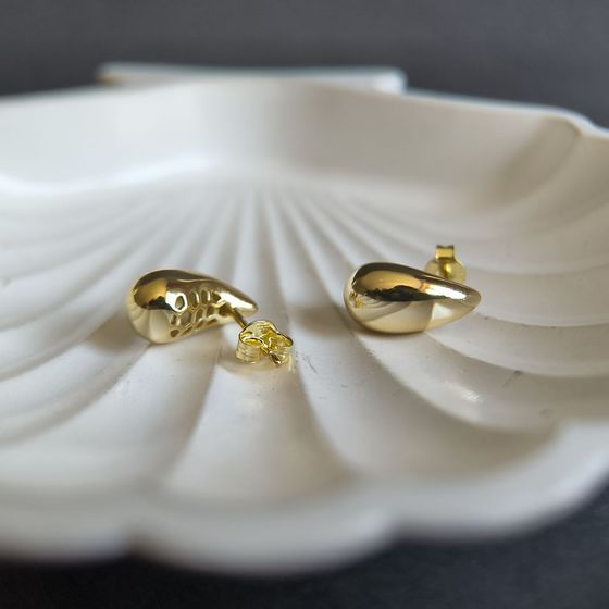 Silver earrings without stones
