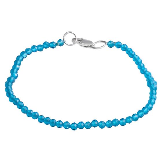 Silver bracelet with spinel