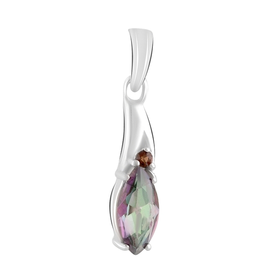 Silver pendant with mystic topaz 0.95ct