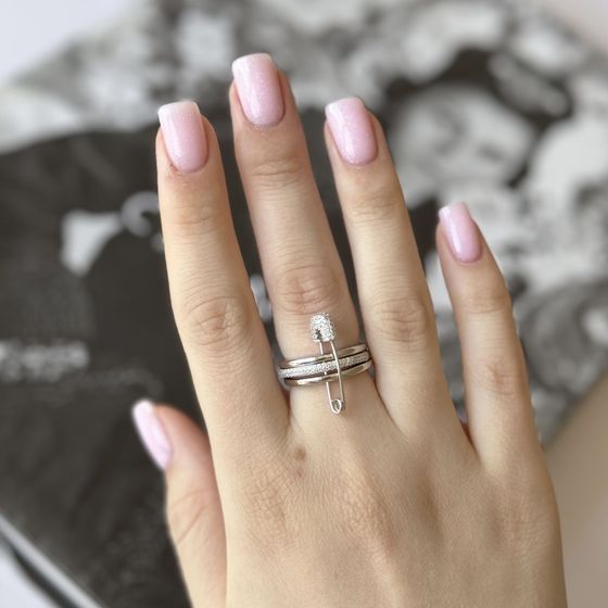 Silver Ring with Fianites