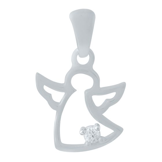 Sterling silver pendant with 0.062ct fianites