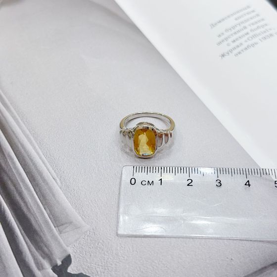 Срібна каблучка з цитрином nano 3.2ct