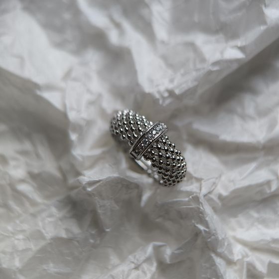 Серебряное кольцо с фианитами