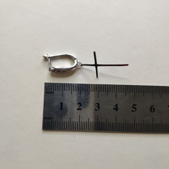 Silver earrings without stones