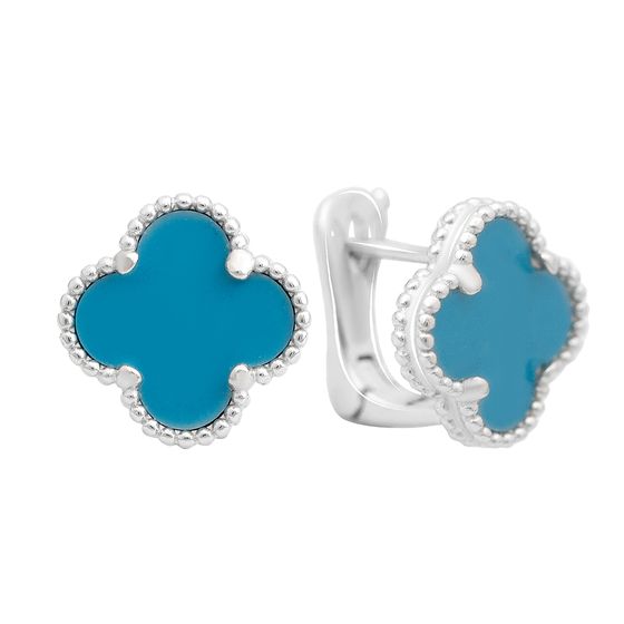 Silver earrings with turquoise