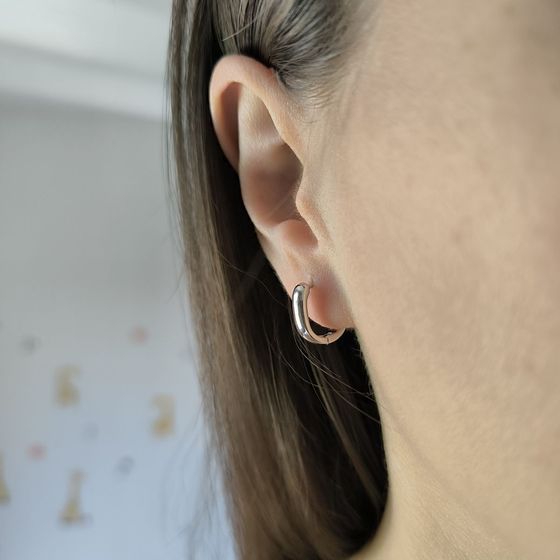 Серебряные серьги без камней