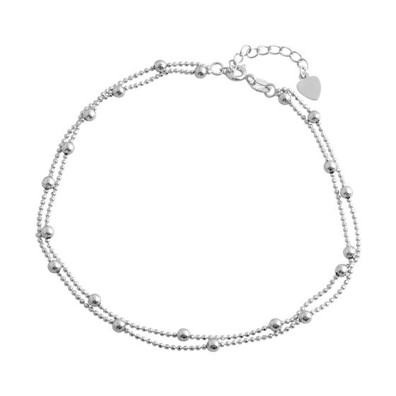 Silver leg bracelet without stones