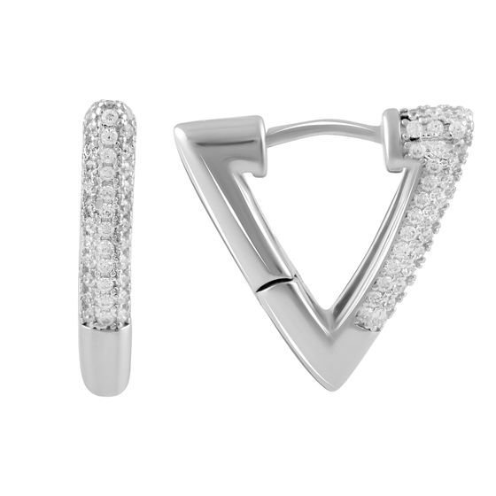 Silver Earrings with Fianites
